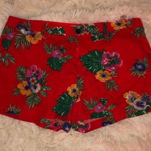 Old navy red tropical shorts